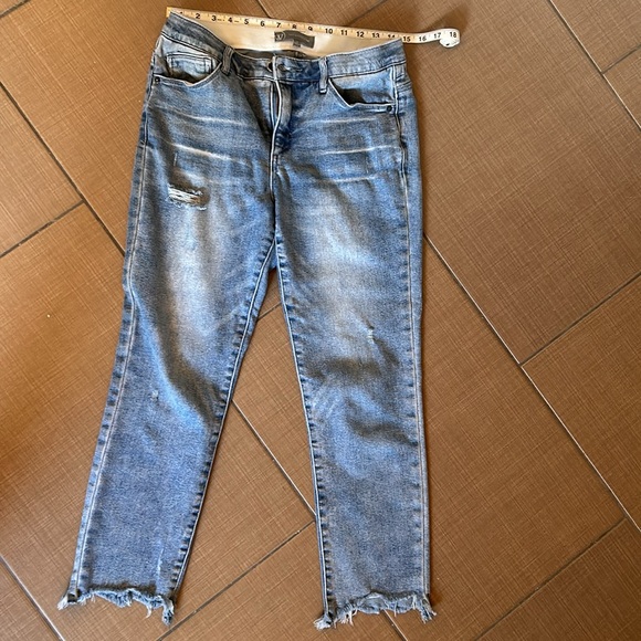 Wit & Wisdom Jeans Women's Sz 6 Ab Solution Distressed & Faded Ankle Blue - Picture 9 of 10